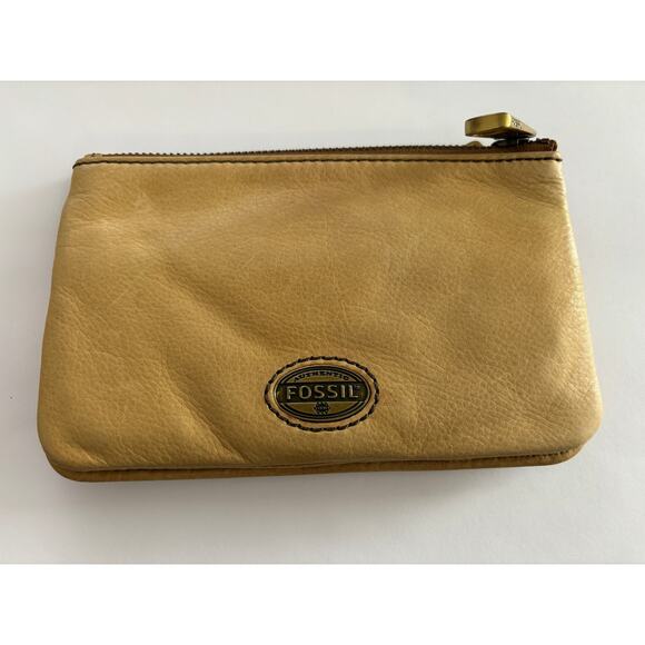 Fossil Leather Wallet Multi Color Stripe Card Organizer Zipper - Picture 3 of 4